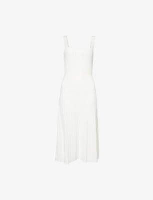 HERVE LEGER: Anastasia Textured Stretch-Knit Midi Dress