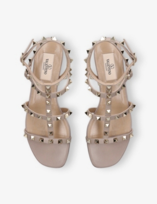VALENTINO GARAVANI: Rockstud Gladiator leather sandals