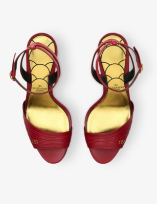 Valentino Ladycrush Stiletto Heel Sandal T85 In Red