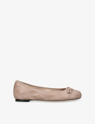 VALENTINO GARAVANI: Quiltie 67 Leather Ballet Flats