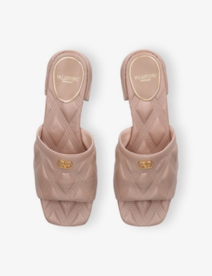 VALENTINO GARAVANI: Quiltie 67 Leather Sandals