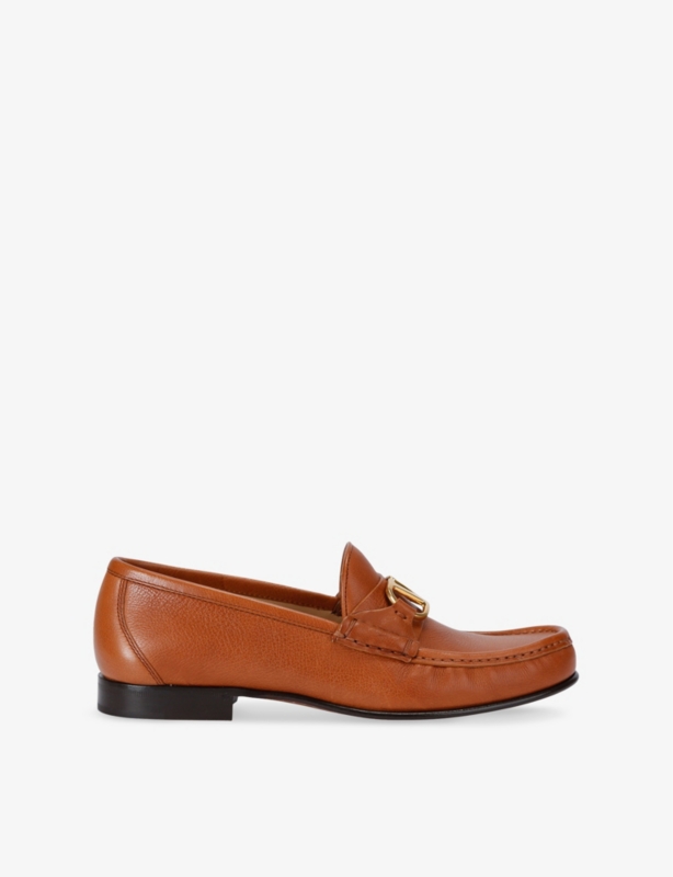 VLogo Leather Loafers