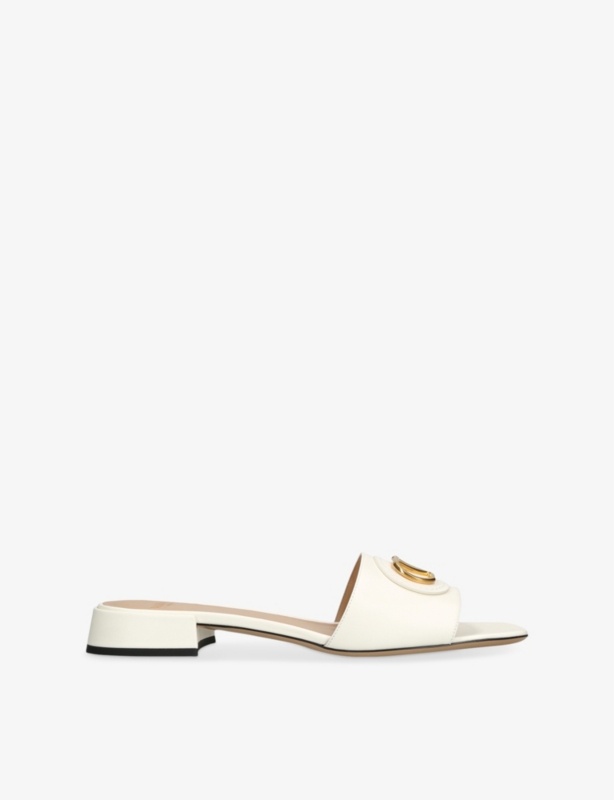 VLogo Signature 20 Leather Slides