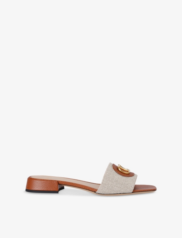 VLogo 20 Leather Slides