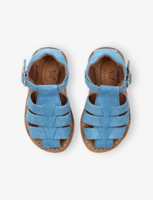 PAPOUELLI: Mercer Suede Flat Sandals