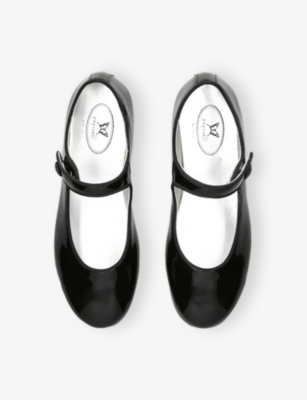 PAPOUELLI: Angelica Buckle Patent Leather Flats