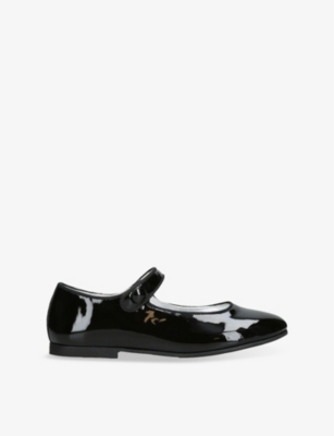 PAPOUELLI: Angelica Buckle Patent Leather Flats