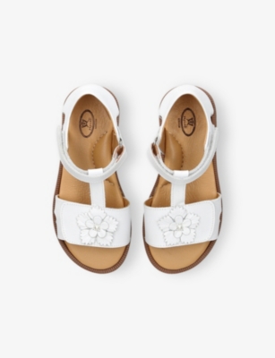 PAPOUELLI: Kids' Emerald Leather Sandals