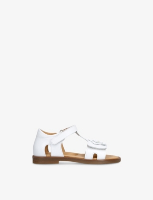PAPOUELLI: Kids' Emerald Leather Sandals