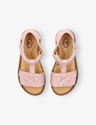 PAPOUELLI: Kids' Emerald Leather Sandals