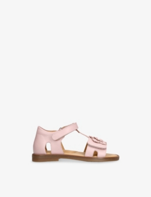 PAPOUELLI: Kids' Emerald Leather Sandals