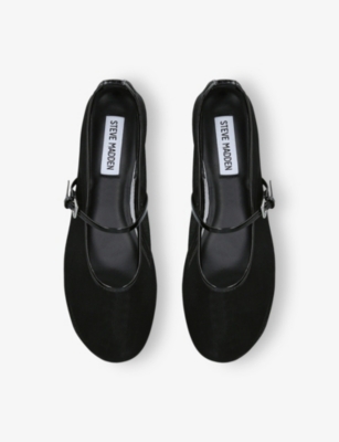 Steve Madden Womens  Mash Mesh Mary Jane Flats In Black