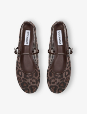 Steve Madden Mash Leopard Ballerina In Brown/oth
