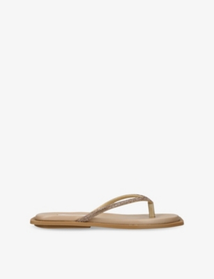 STEVE MADDEN: Saint Rhinestone-Embellished Woven Sandals