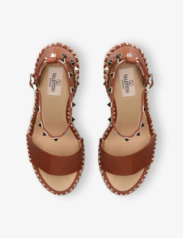 Rockstud 105 leather espadrille sandals