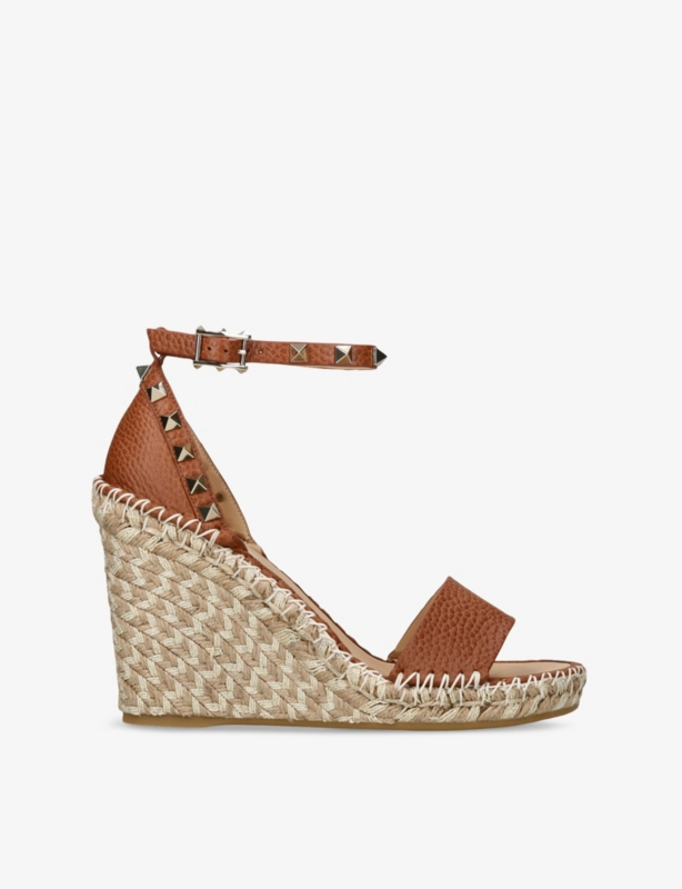 Rockstud 105 leather espadrille sandals