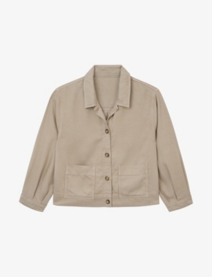 The White Company S Palewillow Relaxed-fit Cropped Woven Jacket