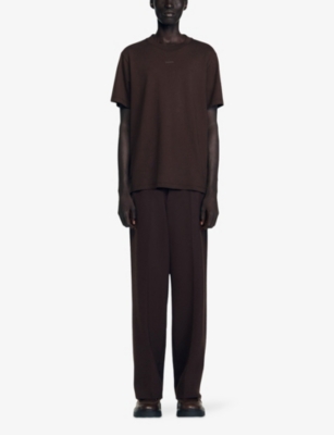 SANDRO: Logo-embellished short-sleeve cotton T-shirt