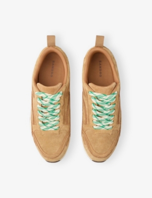 SANDRO: Mixed-Material Low-Top Trainers