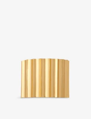Maje Womens  Wide Textured Gold-tone Brass Cuff In Or
