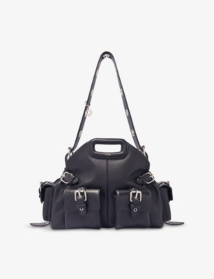 MAJE: Miss M pocket-embellished leather shoulder bag
