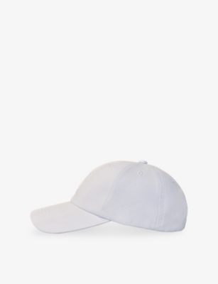 Shop Maje Womens Bleus Brand-embroidered Cotton Cap