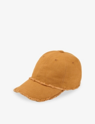 SANDRO: Frayed-Edge Cotton Cap