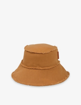 SANDRO: Frayed-Trim Cotton Bucket Hat