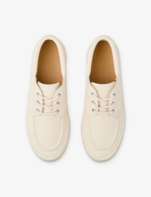SANDRO: Lace-Up Leather Boat Shoes