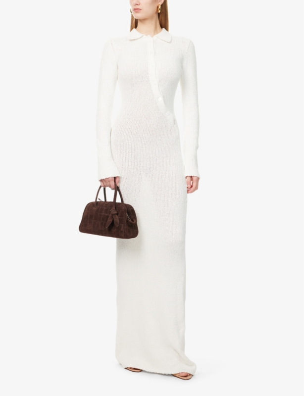Helia Long-Sleeve Knitted Maxi Dress