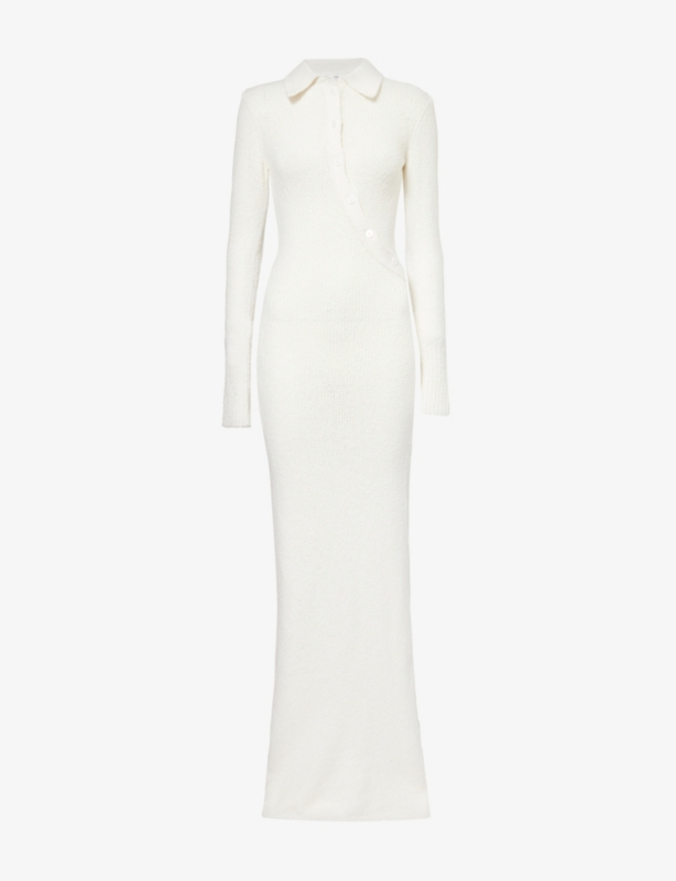 Helia Long-Sleeve Knitted Maxi Dress