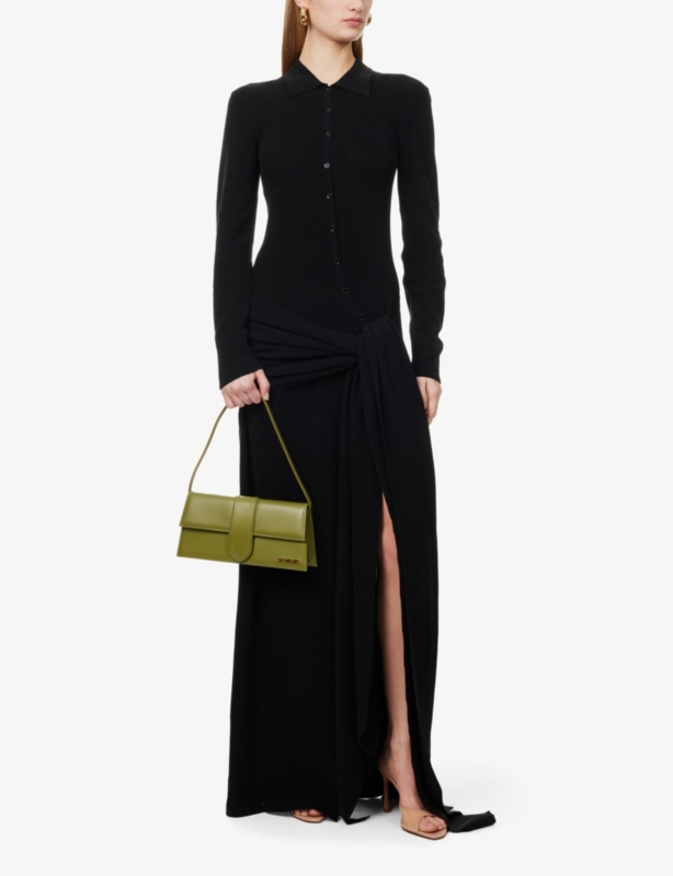 Saros Draped Knitted Maxi Dress