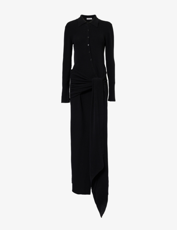 Saros Draped Knitted Maxi Dress