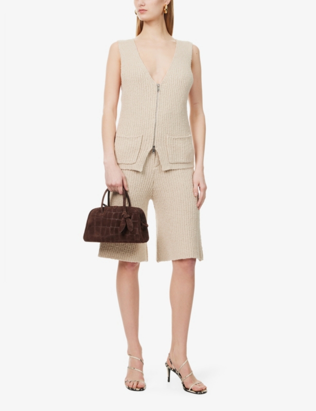 Cae Wide-Leg Knitted Shorts