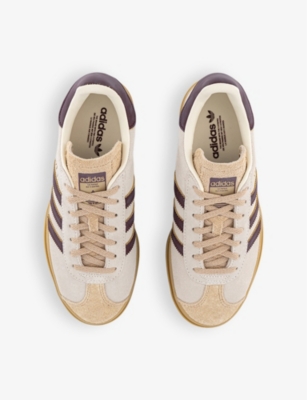 ADIDAS: Gazelle Bold brand-stripe suede low-top trainers