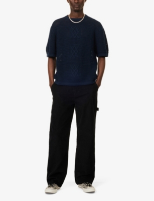 DAILY PAPER: Crewneck Crochet Cotton T-Shirt