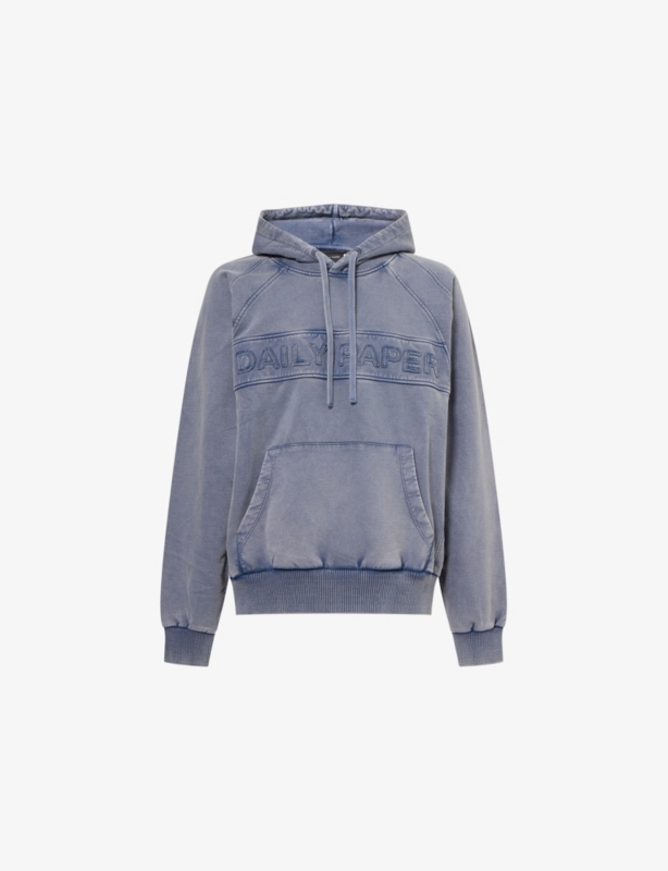 Faded-Wash Relaxed-Fit Cotton Hoody