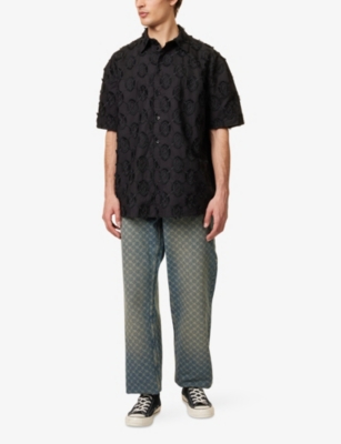 DAILY PAPER: Trophy Shield Short-Sleeve Cotton Shirt