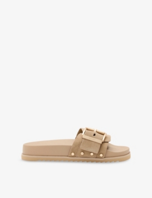 ALLSAINTS: Ellie Studded Suede Sliders