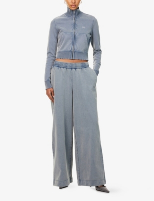 DAILY PAPER: Faded-Wash Zip-Front Cotton-Jersey Jacket
