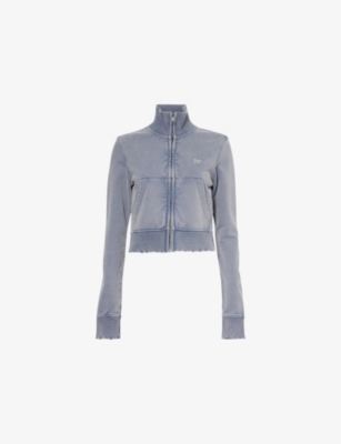 DAILY PAPER: Faded-Wash Zip-Front Cotton-Jersey Jacket