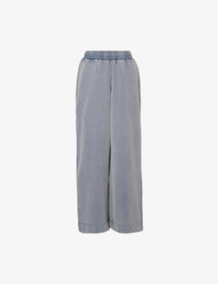 DAILY PAPER: Faded-Wash Wide-Leg Cotton-Jersey Jogging Bottoms