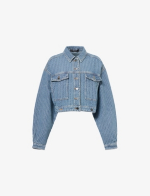 DAILY PAPER: Relaxed-Fit Cropped Denim Jacket