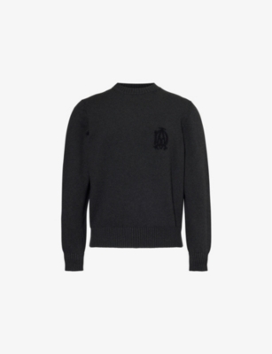 Mens Dunhill Crewneck Knitted Regular-Fit Cashmere Jumper