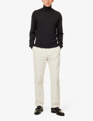 DUNHILL MENS DUNHILL TURTLENECK FINE-KNIT CASHMERE JUMPER 