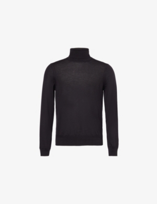 Mens Dunhill Turtleneck Fine-Knit Cashmere Jumper