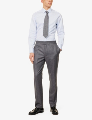 DUNHILL MENS DUNHILL STRIPE-PATTERN REGULAR-FIT COTTON SHIRT 