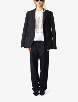 ZADIG&VOLTAIRE: Cloe rhinestone-embellished  cotton-jersey tank top