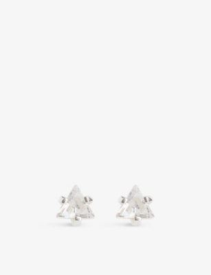 HATTON LABS: Triangle-shape sterling-silver earrings