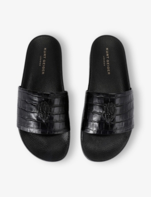 Kurt Geiger Mens  London Eagle Leather Slides